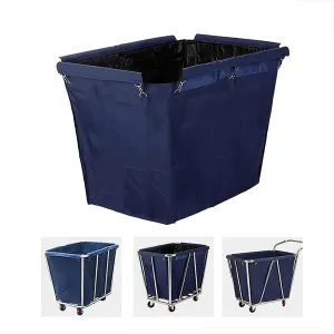 Removable/Waterproof Liner Bag - Laundry Cart Replacement Bag, Oxford Cloth Storage Bags for 350-400L Commercial Basket Trolley, General Size for 90×65×80cm Laundry Baskets(Blue)