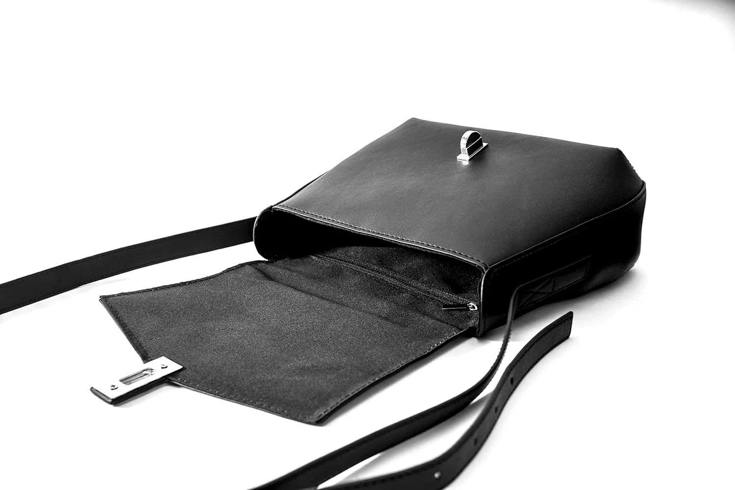 Rename Faux Leather Flap Shoulder Bag