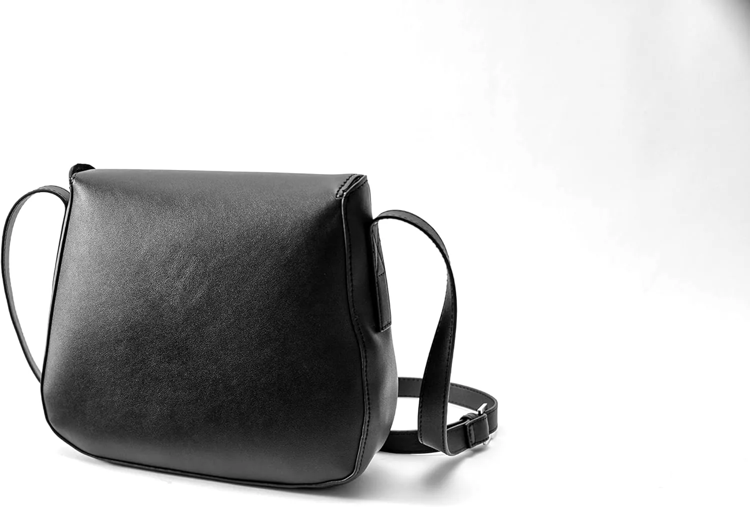 Rename Faux Leather Flap Shoulder Bag