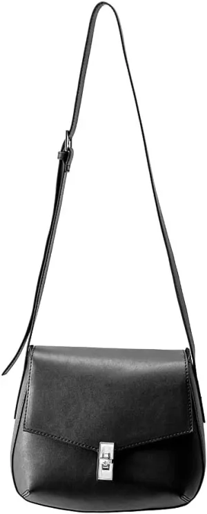 Rename Faux Leather Flap Shoulder Bag