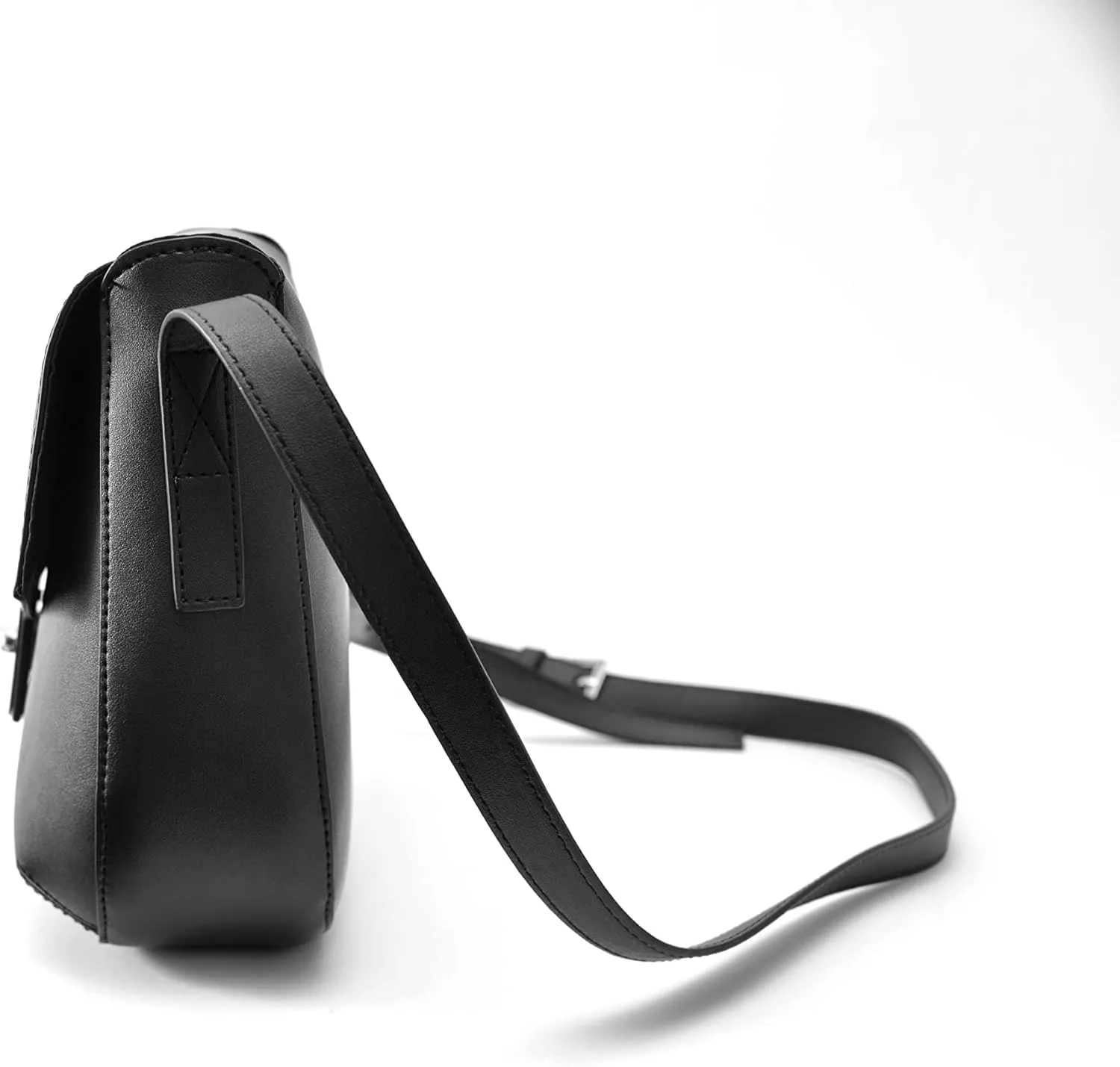 Rename Faux Leather Flap Shoulder Bag