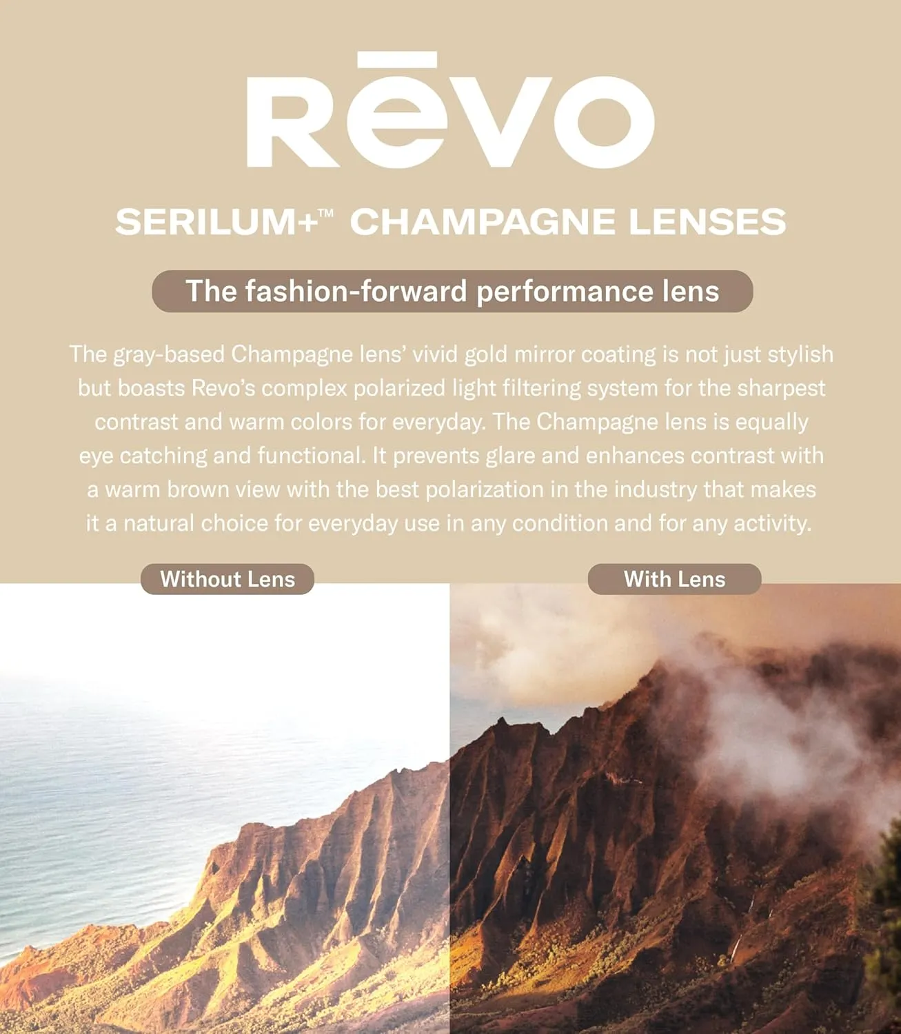 Revo Sunglasses Daphne: Women's Polarized Lens with Eco-Friendly Cat Eye Frame
