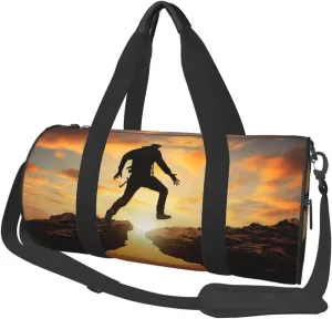 Rock jump Travel Duffle Bag for Men Women Sport Gym Bag Foldable Weekender Bag Carry on Overnight Bag for Travel Swimming Basketball