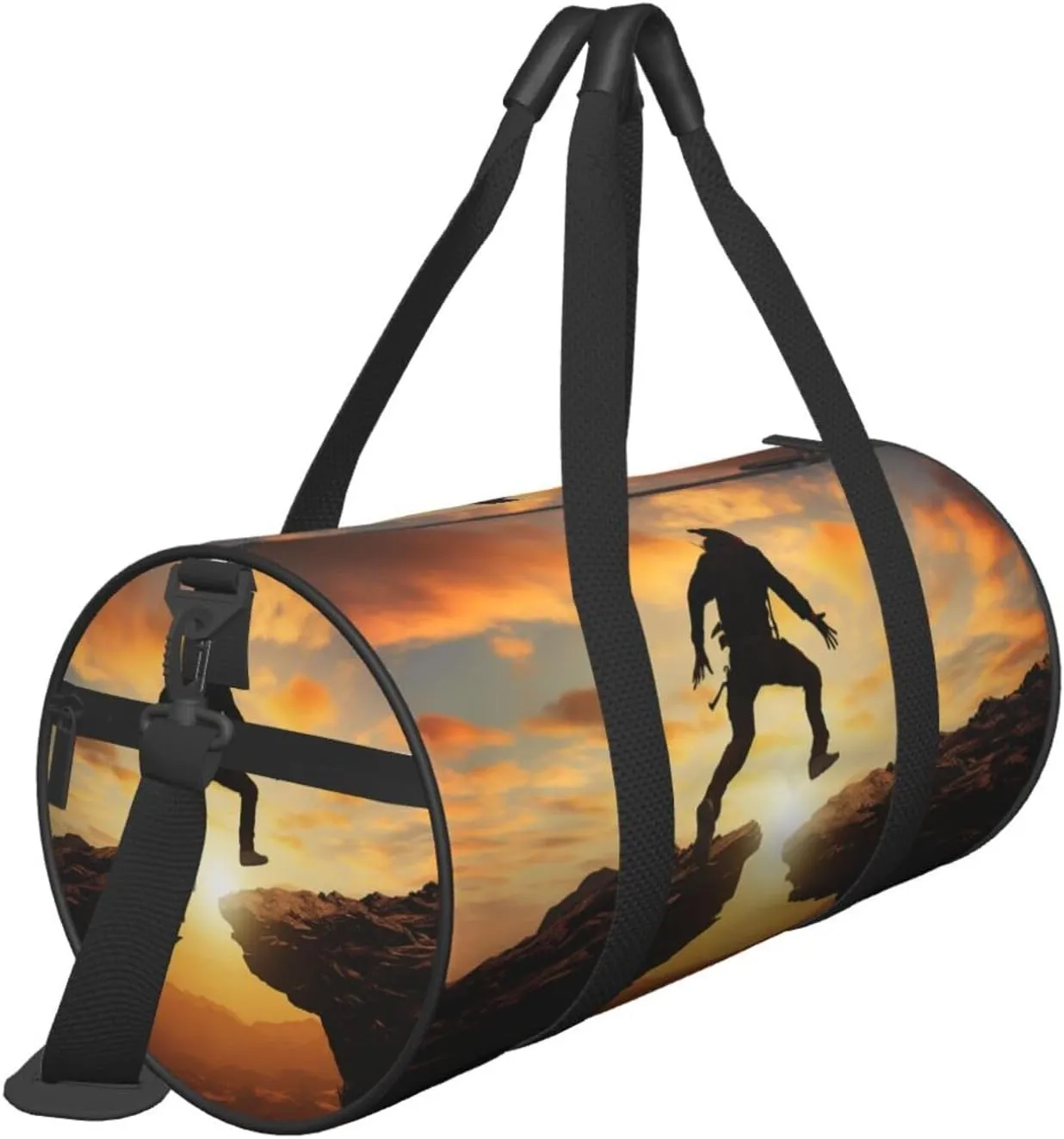 Rock jump Travel Duffle Bag for Men Women Sport Gym Bag Foldable Weekender Bag Carry on Overnight Bag for Travel Swimming Basketball