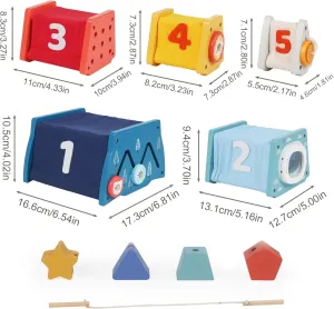Rocket Stack Tower Activity Cube – 5-Layer Fabric Educational Toy with Colorful Interactive Features, Matching Games & Modular Stackable Design