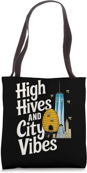 Rooftop Urban Beekeeper Sustainable Eco-Friendly Honey Tote Bag