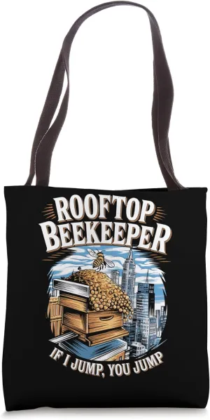 Rooftop Urban Beekeeper Sustainable Eco-Friendly Honey Tote Bag