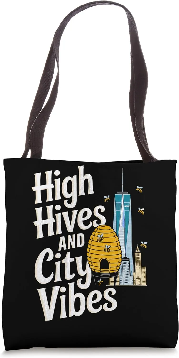 Rooftop Urban Beekeeper Sustainable Eco-Friendly Honey Tote Bag