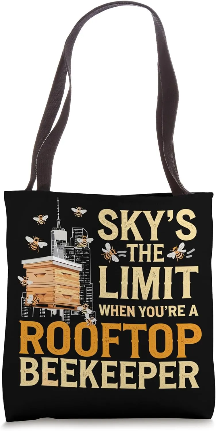 Rooftop Urban Beekeeper Sustainable Eco-Friendly Honey Tote Bag
