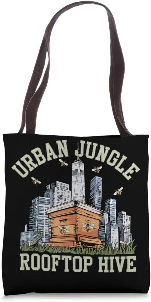 Rooftop Urban Beekeeper Sustainable Eco-Friendly Honey Tote Bag