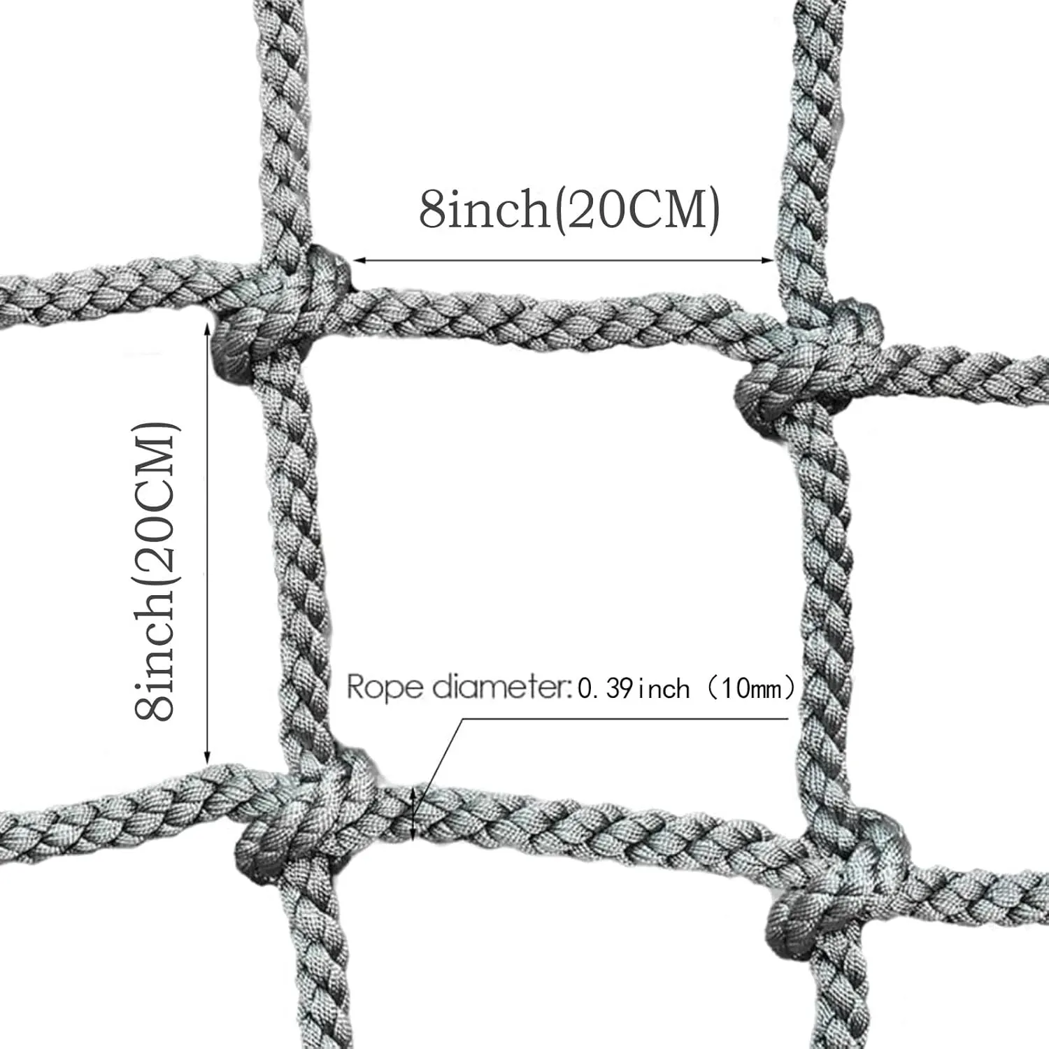 Rope Netting Heavy Duty,Climbing Cargo net,Backyard Playground net,Rope Climbing Net Ladder Adults Fitness Net,Background Wall Decorative Net Indoor partition Network.(Size:2 * 2m)