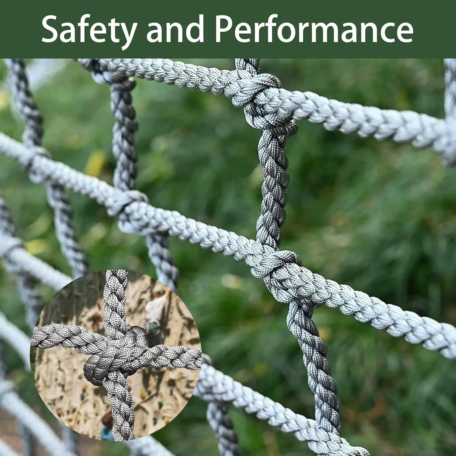 Rope Netting Heavy Duty,Climbing Cargo net,Backyard Playground net,Rope Climbing Net Ladder Adults Fitness Net,Background Wall Decorative Net Indoor partition Network.(Size:2 * 2m)