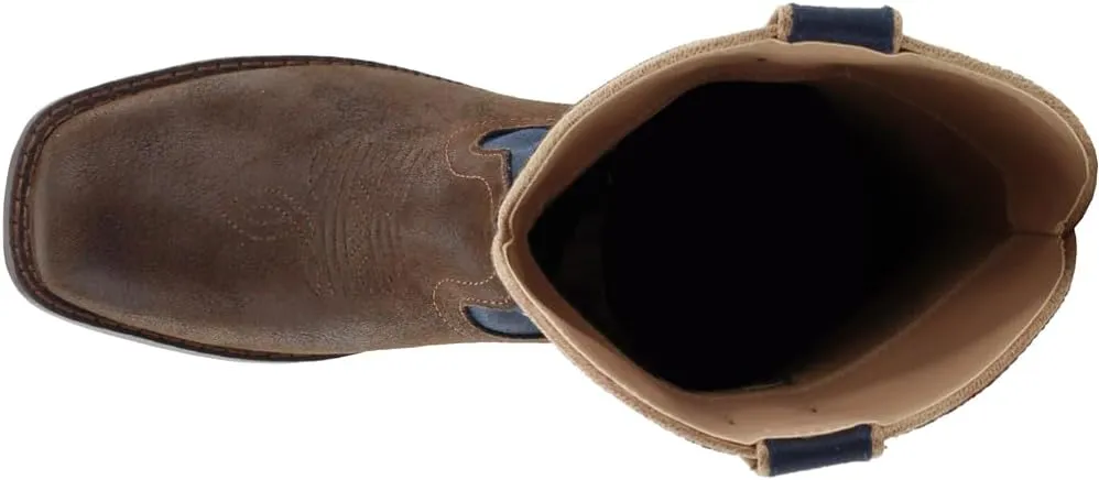 ROPER Womens American Patriotic Square Toe Casual Boots Mid Calf Low Heel 1-2" - Blue, Brown, Red
