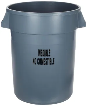 Rubbermaid Commercial Products 44 Gal BRUTE Food Handling Inedible Gray, for Restaurants/Landscapers/Construction Sites/Back of House/Offices/Warehouses/Commercial Environments