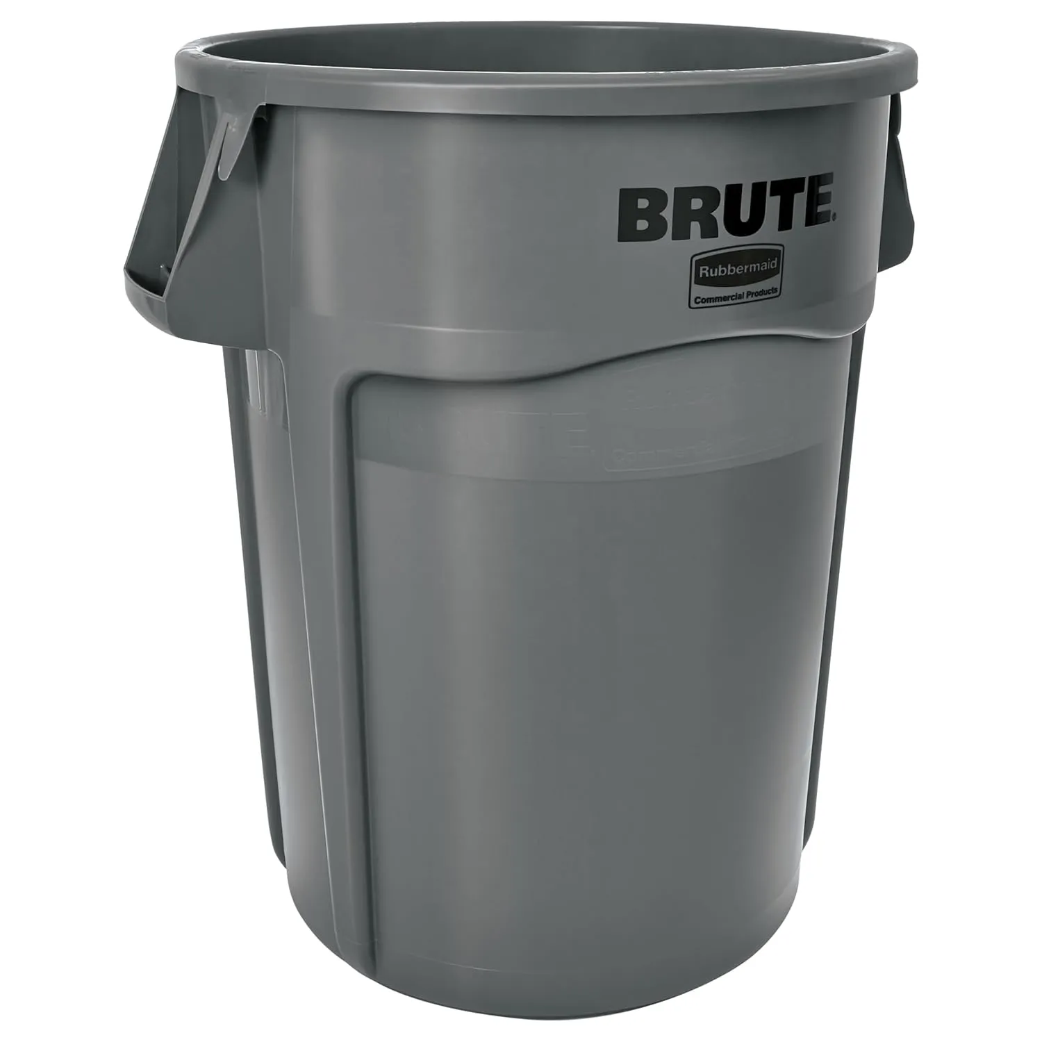 Rubbermaid Commercial Products BRUTE Heavy-Duty Round Trash/Garbage Container, 44-Gallon, Gray, for Landscapers/Construction Sites/Restaurants/Back of House/Offices/Warehouses/Commercial Environments