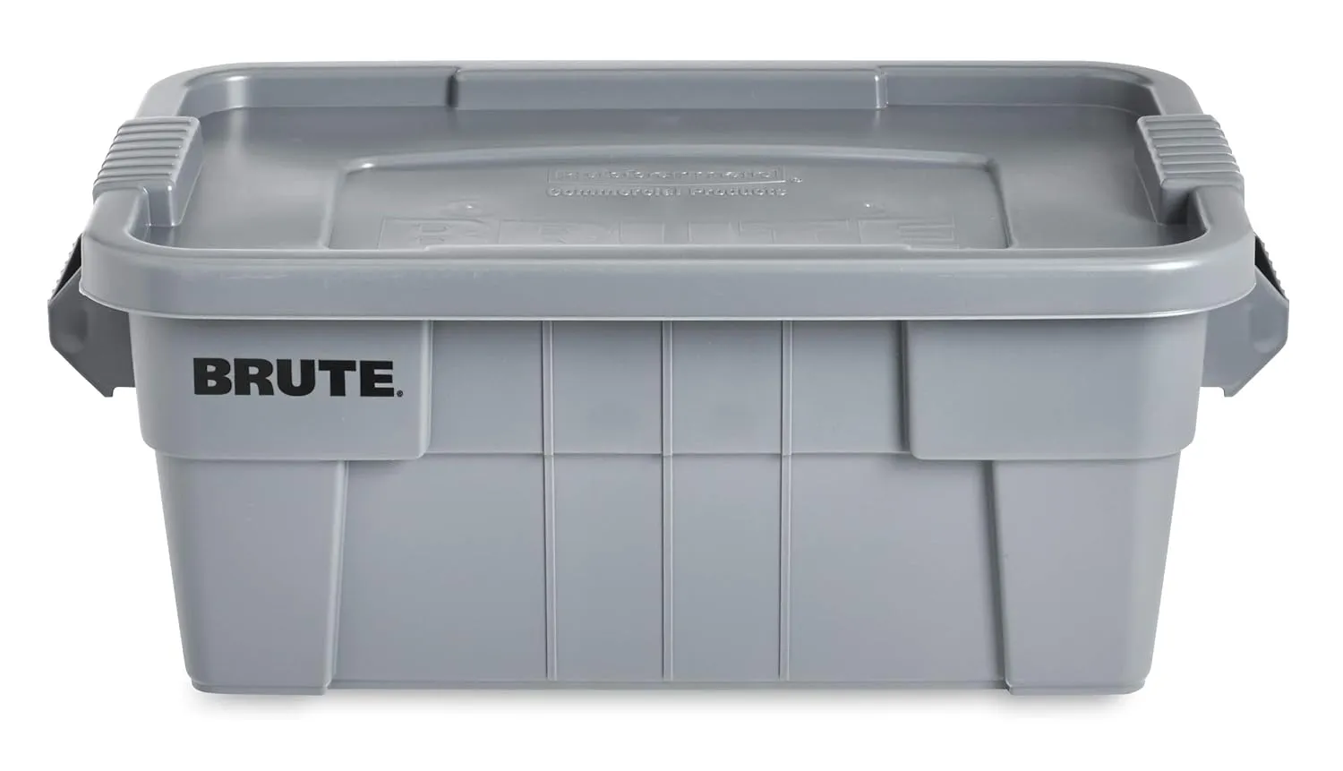 Rubbermaid Commercial Products BRUTE Tote Storage Bin with Lid, 14-Gallon, Gray, Rugged/Reusable Boxes for Moving/Camping/Garage/Basement Storage, Pack of 6