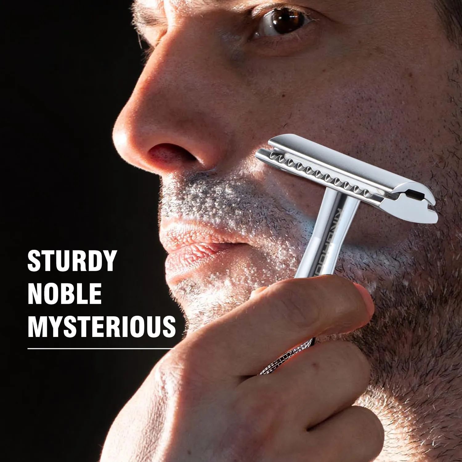 Safety Razor Single Blade for Men with 10 Double Edge Blades Metal Reusable Eco Friendly Razors Silver