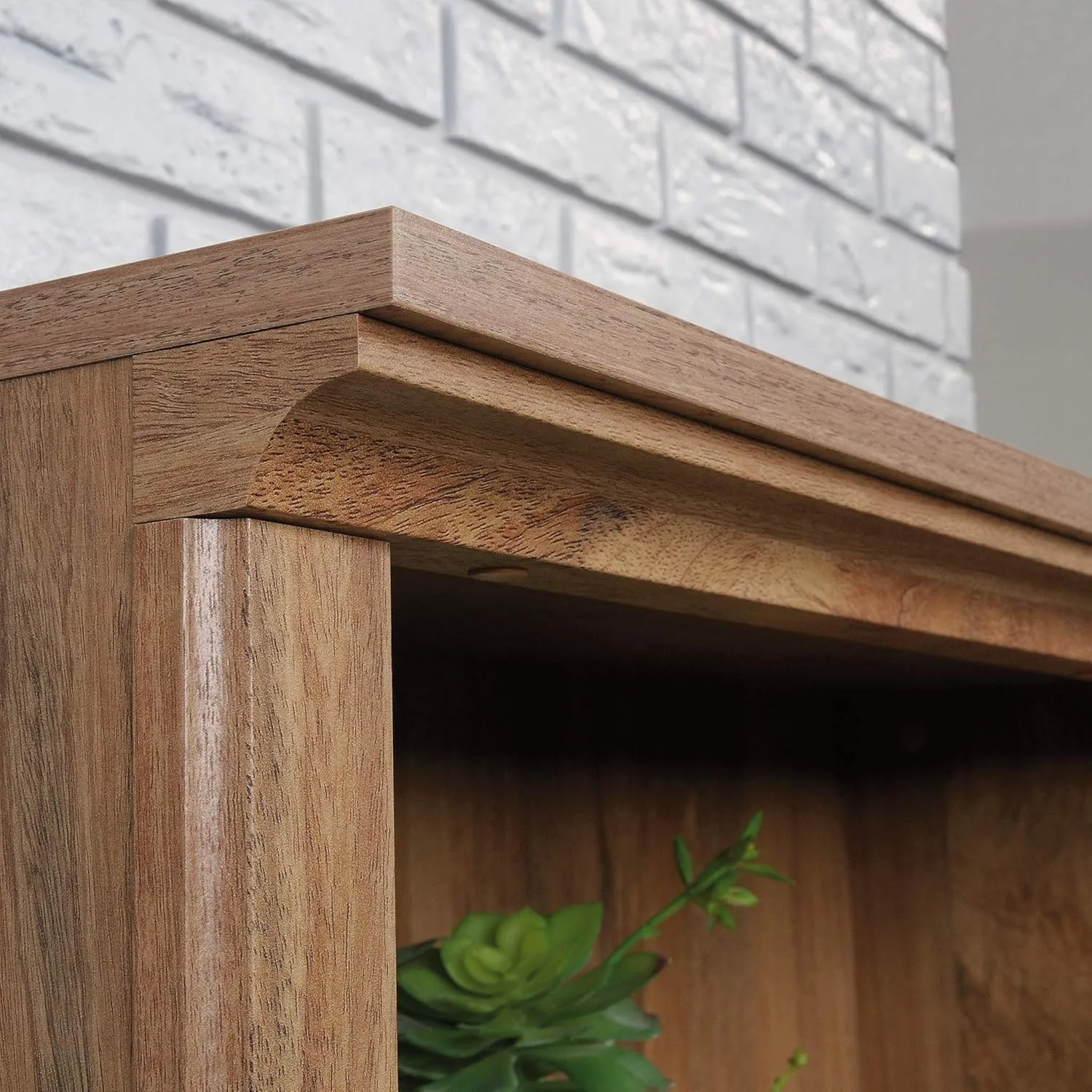 Sauder 5 Tier Book Shelf Wooden Bookcase Multipurpose Bookshelf for Home Office, Living Room, in Sindoori Mango