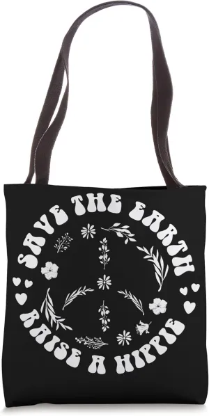 Save the Earth Raise a Hippie Eco-friendly Tote Bag