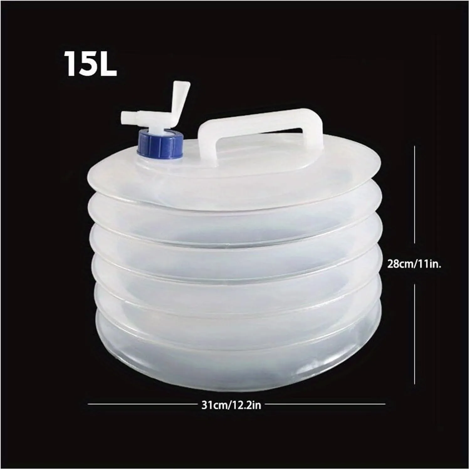 SBTRKT 5/10/15L Portable Collapsible Bucket Emergency Water Storage Collapsible Tank Outdoor Camping Hiking Vehicle (Color : 15L)