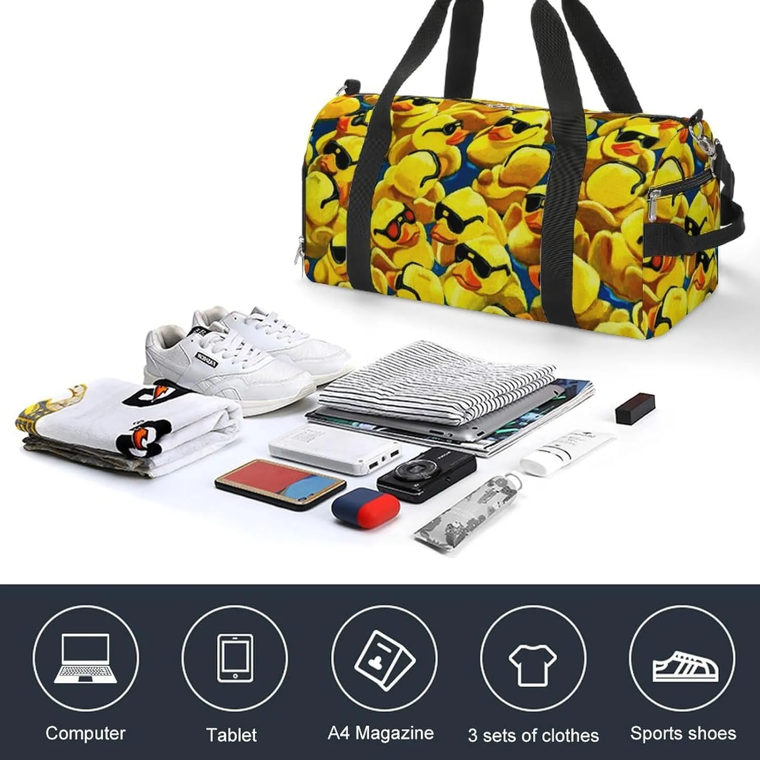 Scissors Magazine Bow Button Sewing Fitness Bag with Large Capacity Backpack And Waterproof Bag