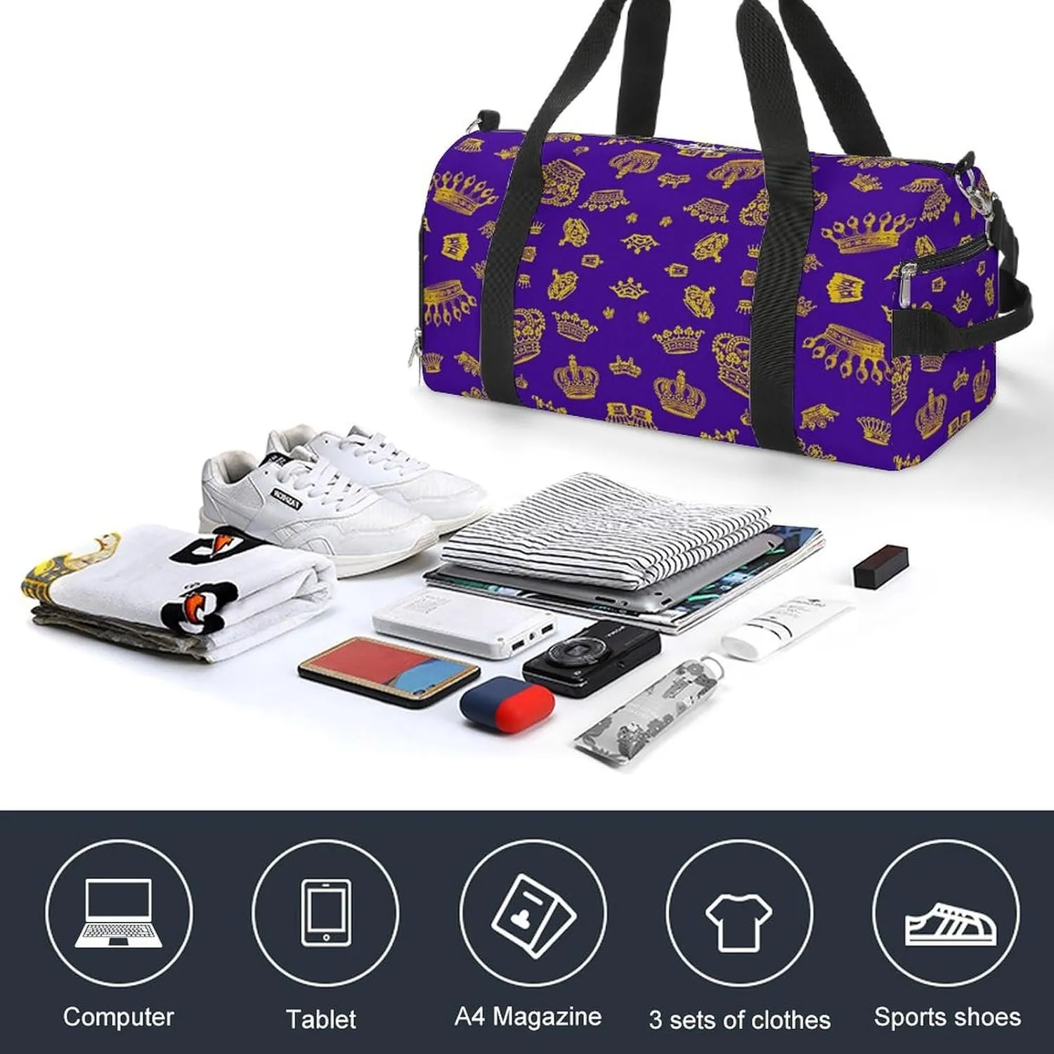 Scissors Magazine Bow Button Sewing Fitness Bag with Large Capacity Backpack And Waterproof Bag