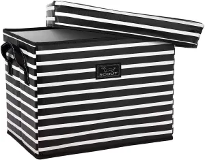 SCOUT Rump Roost MED - Medium Lidded Storage Bin with Handles, Collapsible, Stackable, Doubles as Seat or Table, Holds 80 Lbs