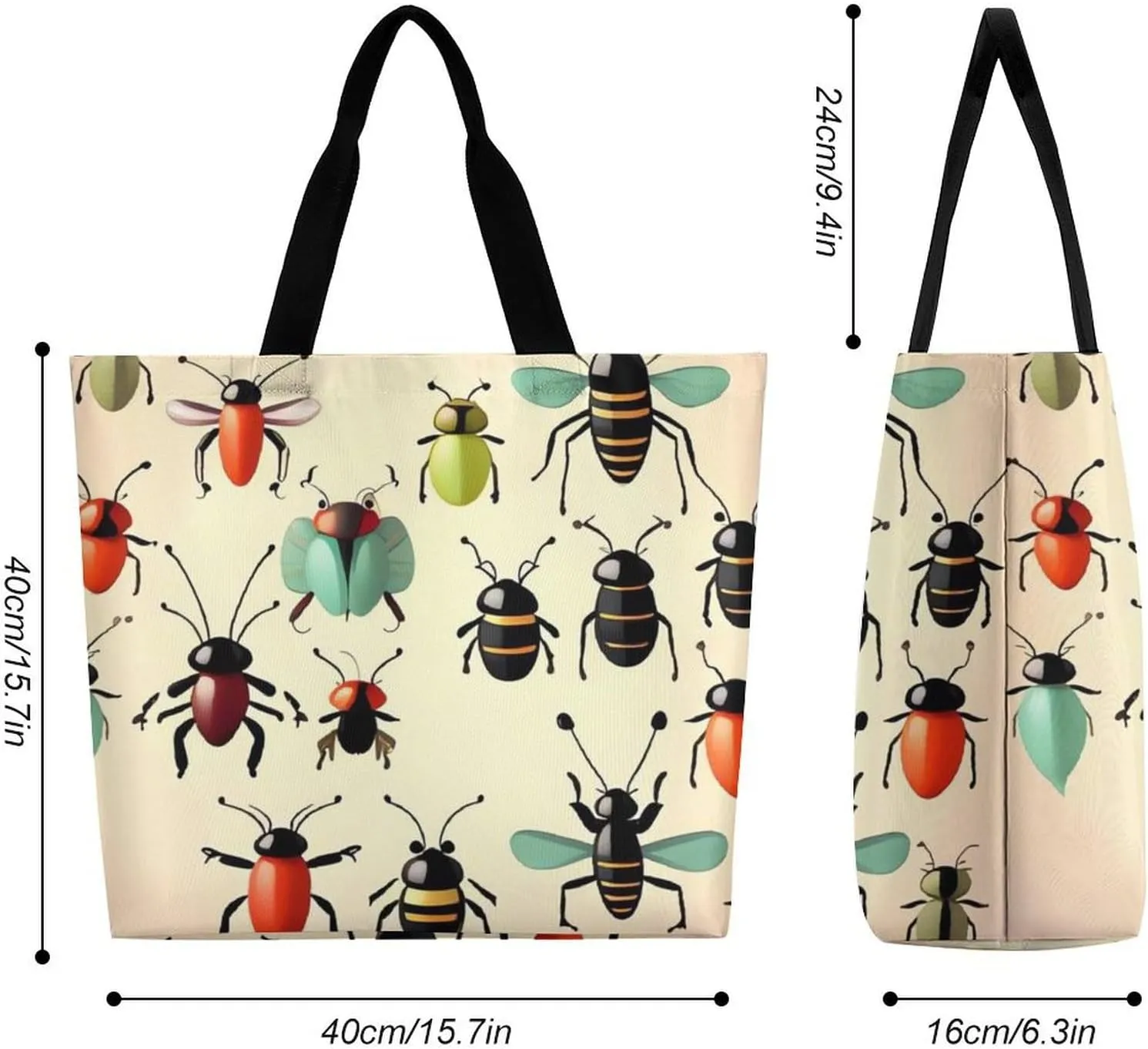 Sea Animals Stingrays Tote Bag for Women Reusable Grocery Shoulder Bag Shopping Bags for Travel, Groceries