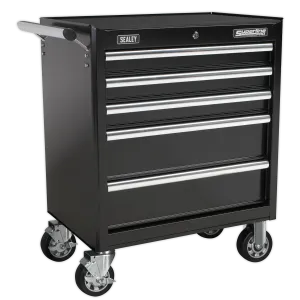Sealey Rollcab 5 Drawer with Ball-Bearing Slides - Black