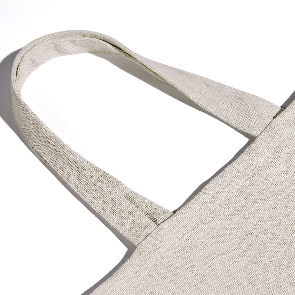 Selah Logo Cotton Linen Tote Bags with Inner Zippered Pocket