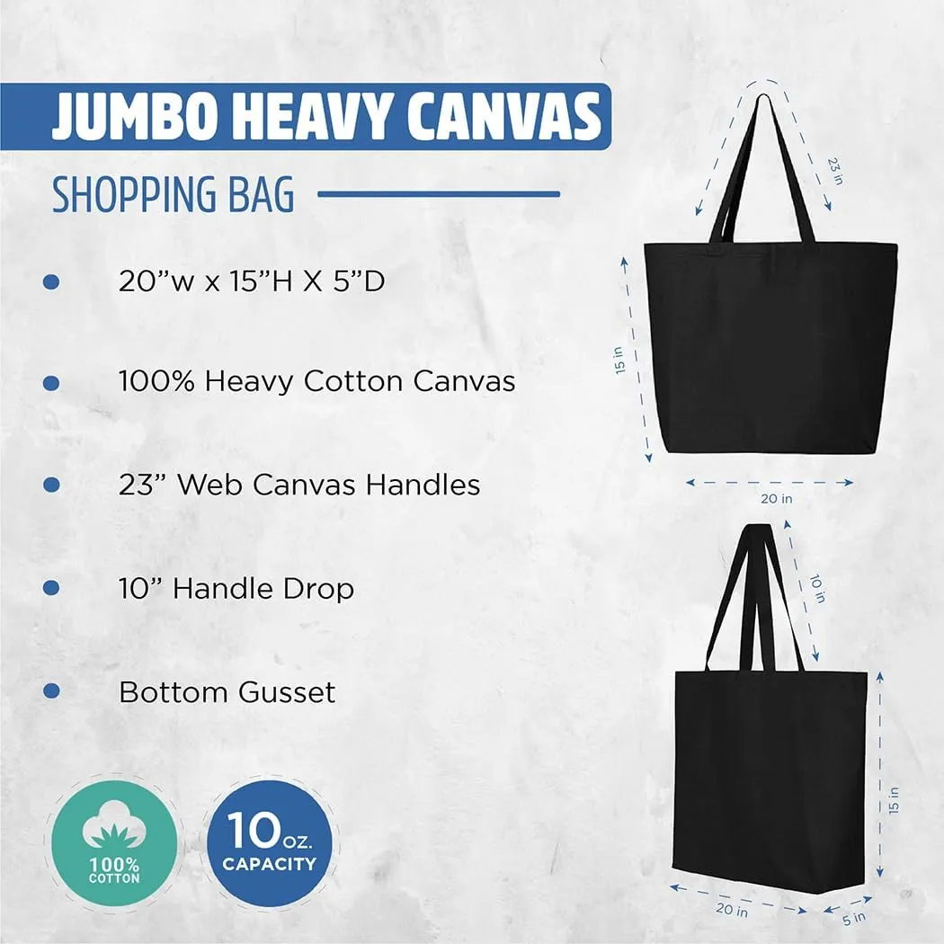 shop4ever Mama Mommy Mom Bruh Jumbo Heavy Canvas Tote Reusable Shopping Bag