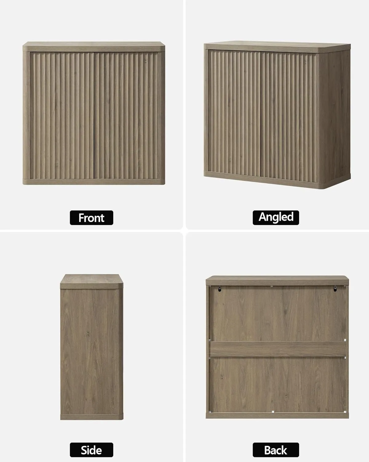 SICOTAS Buffet Cabinet with Storage Sideboard Accent Modern Credenza with Doors & Shelves Fluted 34.6" Tall Media Console Mid Century Coffee Bar Table for Living Room Kitchen Dining Room Hallway