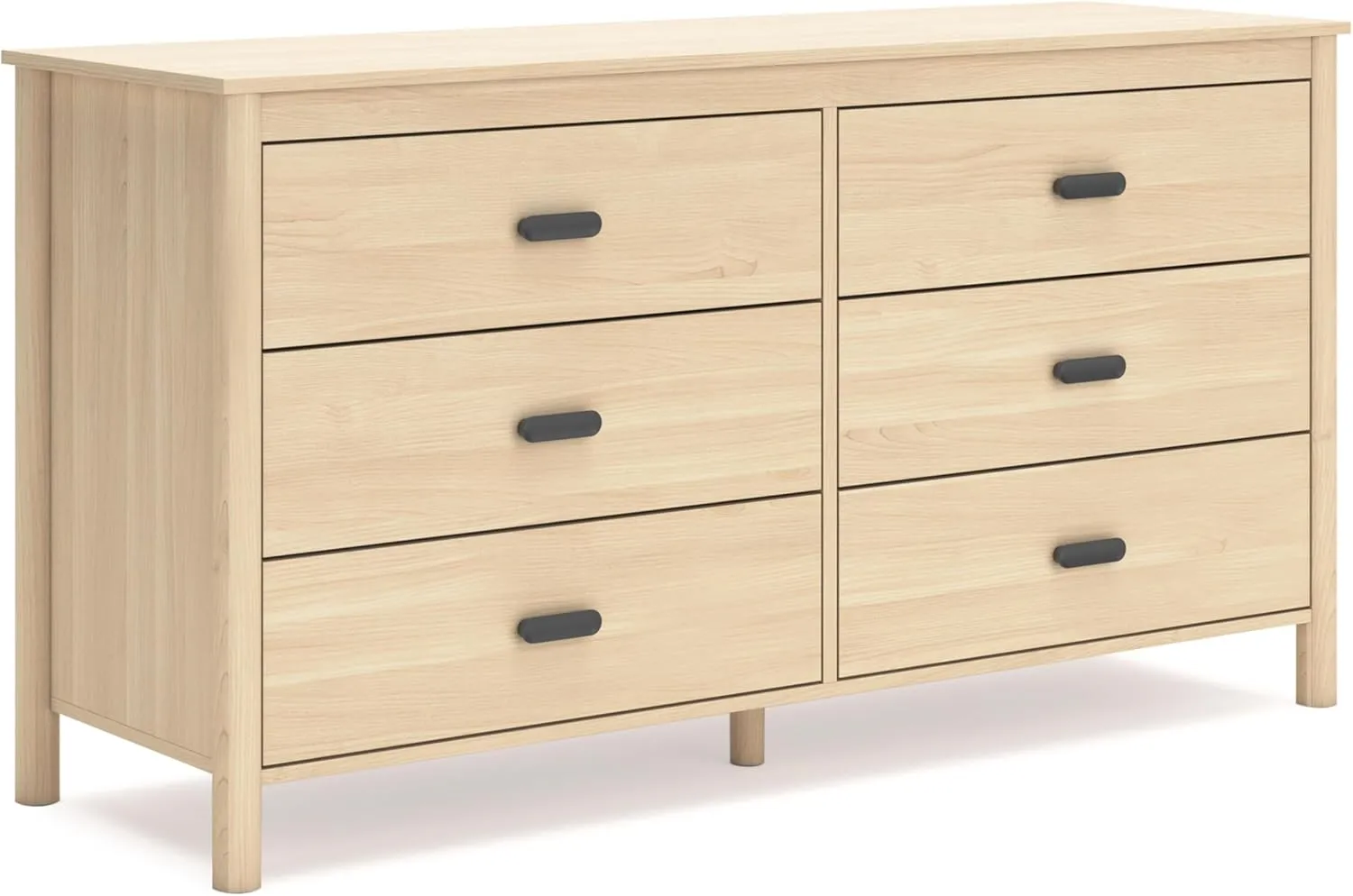 Signature Design by Ashley Cabinella Casual 6-Drawer Dresser with Safety Stop, Light Brown