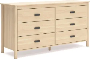 Signature Design by Ashley Cabinella Casual 6-Drawer Dresser with Safety Stop, Light Brown