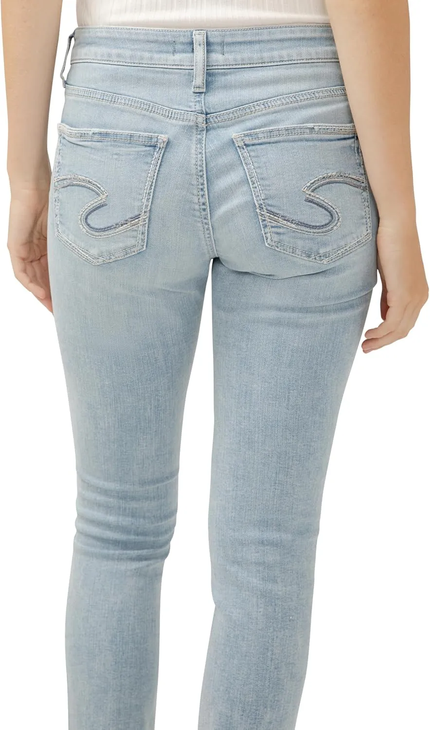 Silver Jeans Co. Women's Girlfriend Mid Rise Slim Leg Jeans