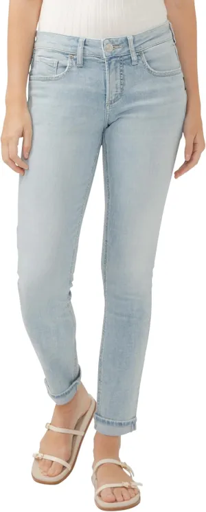 Silver Jeans Co. Women's Girlfriend Mid Rise Slim Leg Jeans