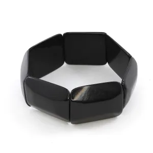 Simple Black Tagua Bracelet, Fair Trade Eco Friendly Jewelry for Women, Artisan Handmade