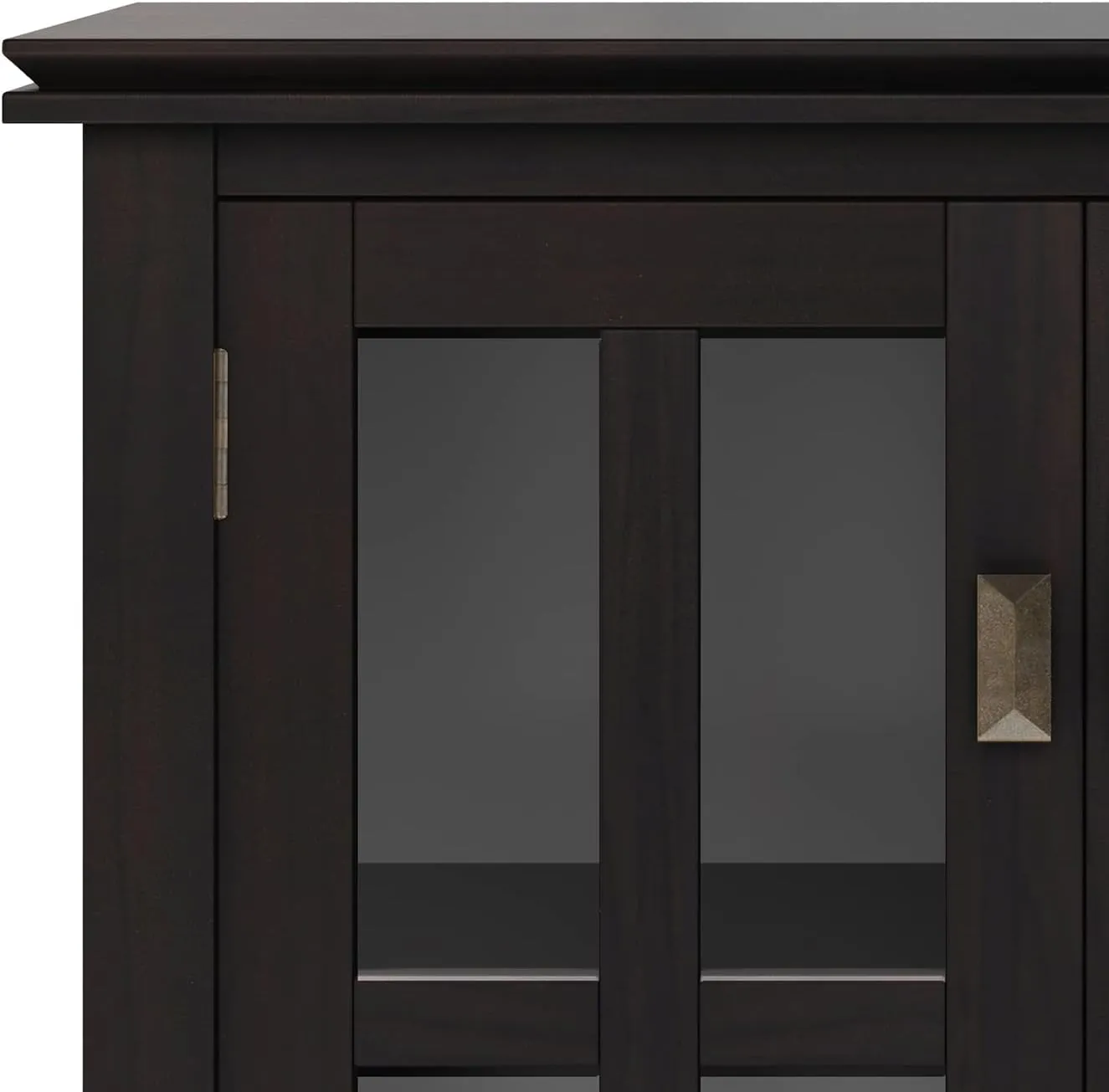 SIMPLIHOME Artisan SOLID WOOD 30 Inch Wide Contemporary Low Storage Cabinet in Hickory Brown, For the Living Room, Entryway and Family Room