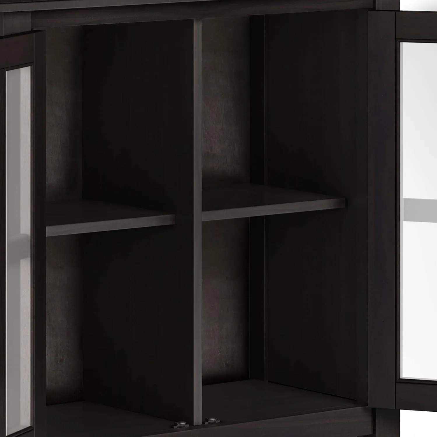 SIMPLIHOME Artisan SOLID WOOD 30 Inch Wide Contemporary Low Storage Cabinet in Hickory Brown, For the Living Room, Entryway and Family Room