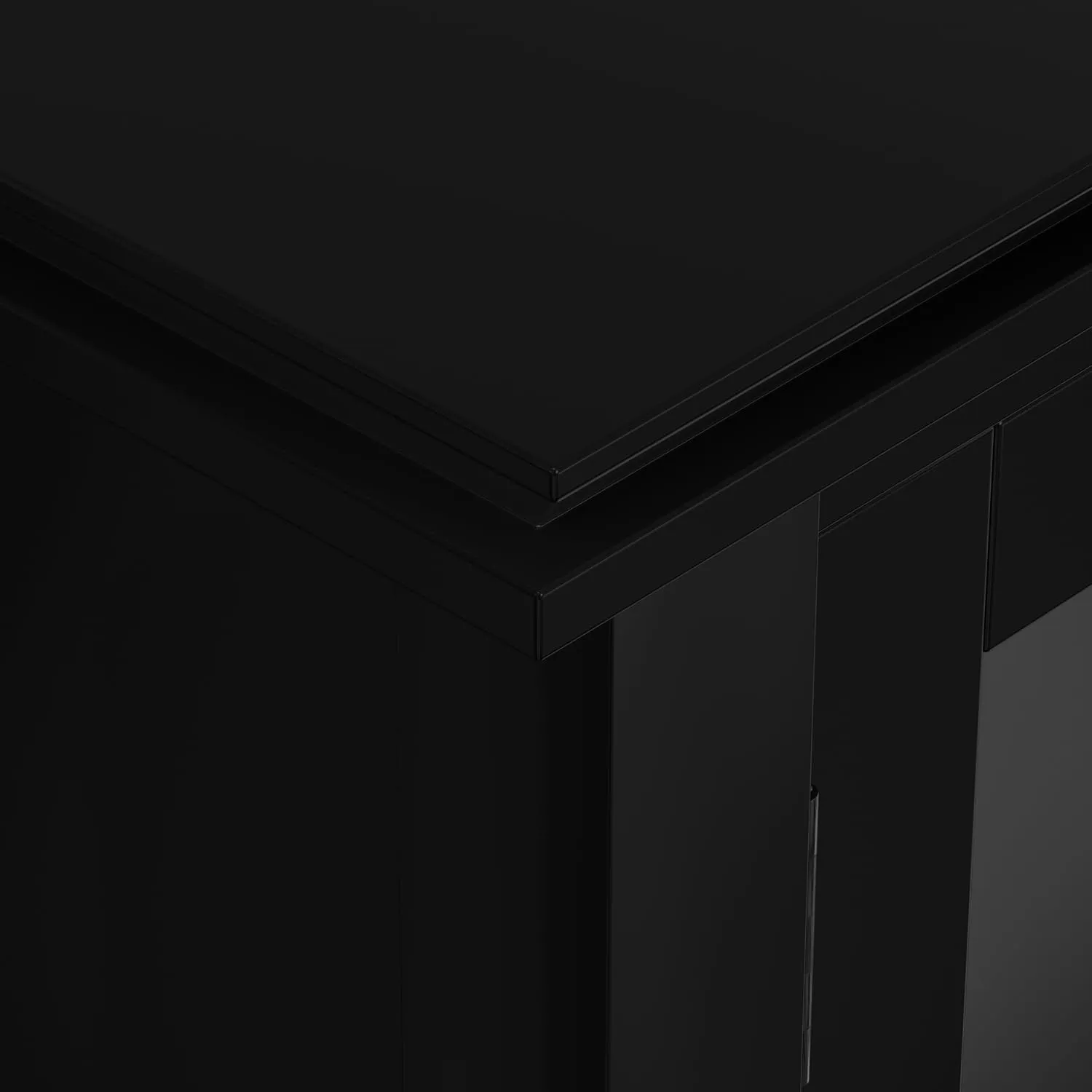 SIMPLIHOME Artisan SOLID WOOD 38 inch Wide Transitional Medium Storage Cabinet in Black for the Living Room, Entryway and Family Room