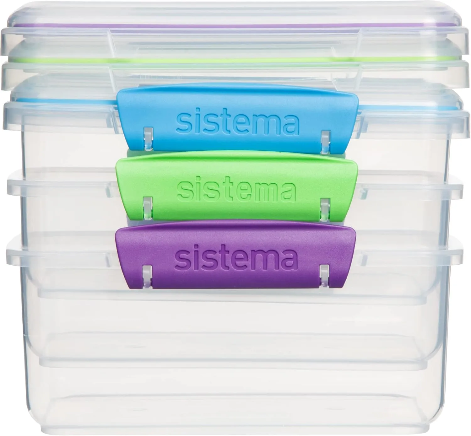 Sistema Food Storage, Polypropylene Assorted, 1L x 3