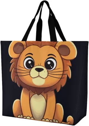 Skiing Theme Tote Bag for Women Reusable Grocery Shoulder Bags Shopping Bag for Travel, Groceries