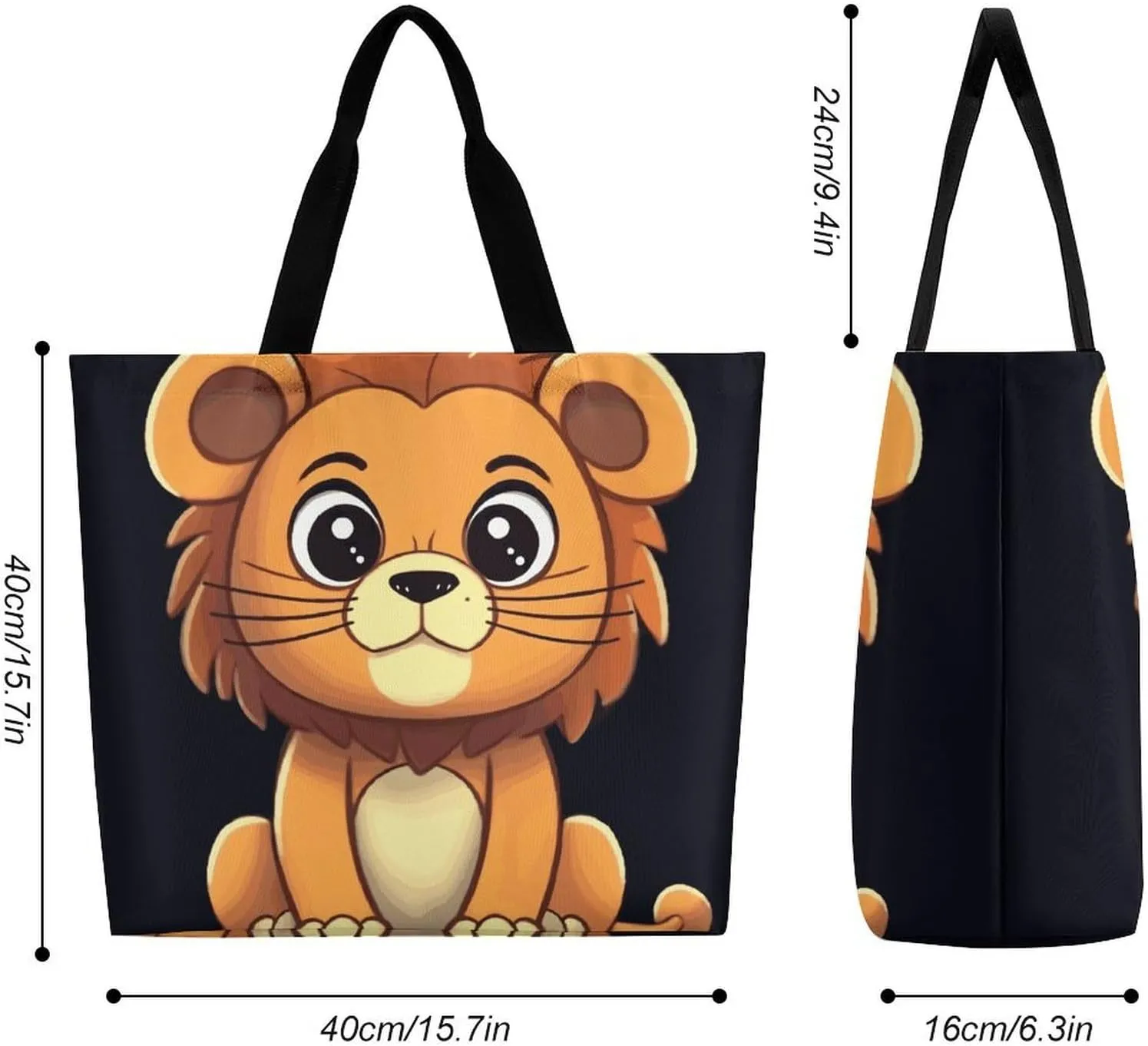 Skiing Theme Tote Bag for Women Reusable Grocery Shoulder Bags Shopping Bag for Travel, Groceries