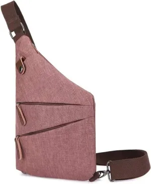 Small Leisure Sling Bag Shoulder Backpack Chest Pack Casual Hiking Rucksack Cross Body Daypack Crossbody(Coffee Color)