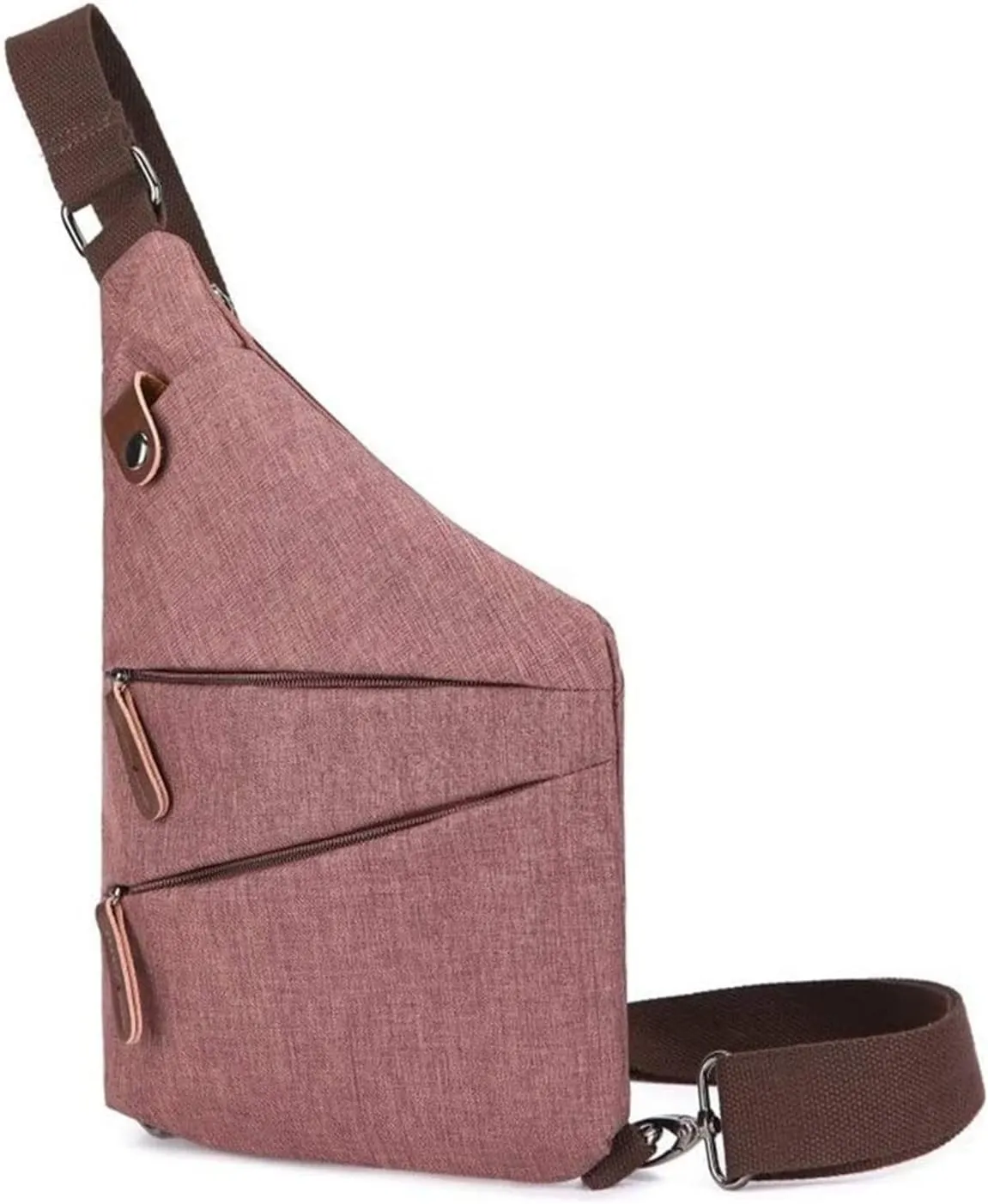 Small Leisure Sling Bag Shoulder Backpack Chest Pack Casual Hiking Rucksack Cross Body Daypack Crossbody(Coffee Color)