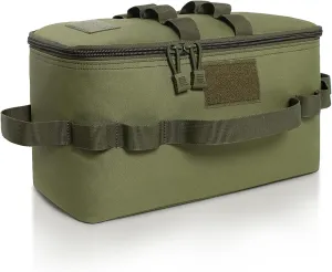 Small Tactical Duffle Bag for Men, 11L Gym Bag with 3 Adjustable Dividers Tactical Utility Tote Bag Camping Cookware Organizer MOLLE Shoulder Bags Sports Travel Bag for Camping Sports Gym, Army Green
