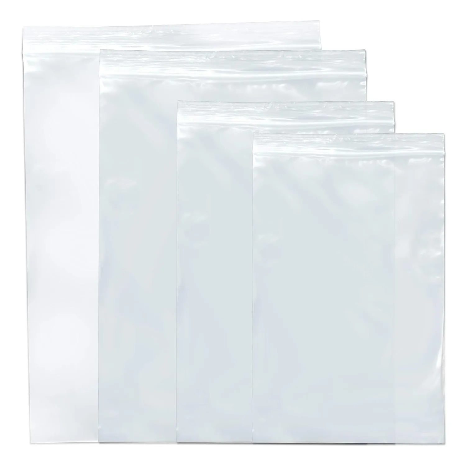 SNL Quality Zipper Lock Reclosable Clear Disposable Plastic Bags, Strong | Assorted Large Bag Sizes - 6" X9", 8" X 10", 9" X 12", 10" X 13" - 2 MIL - 400 Bags