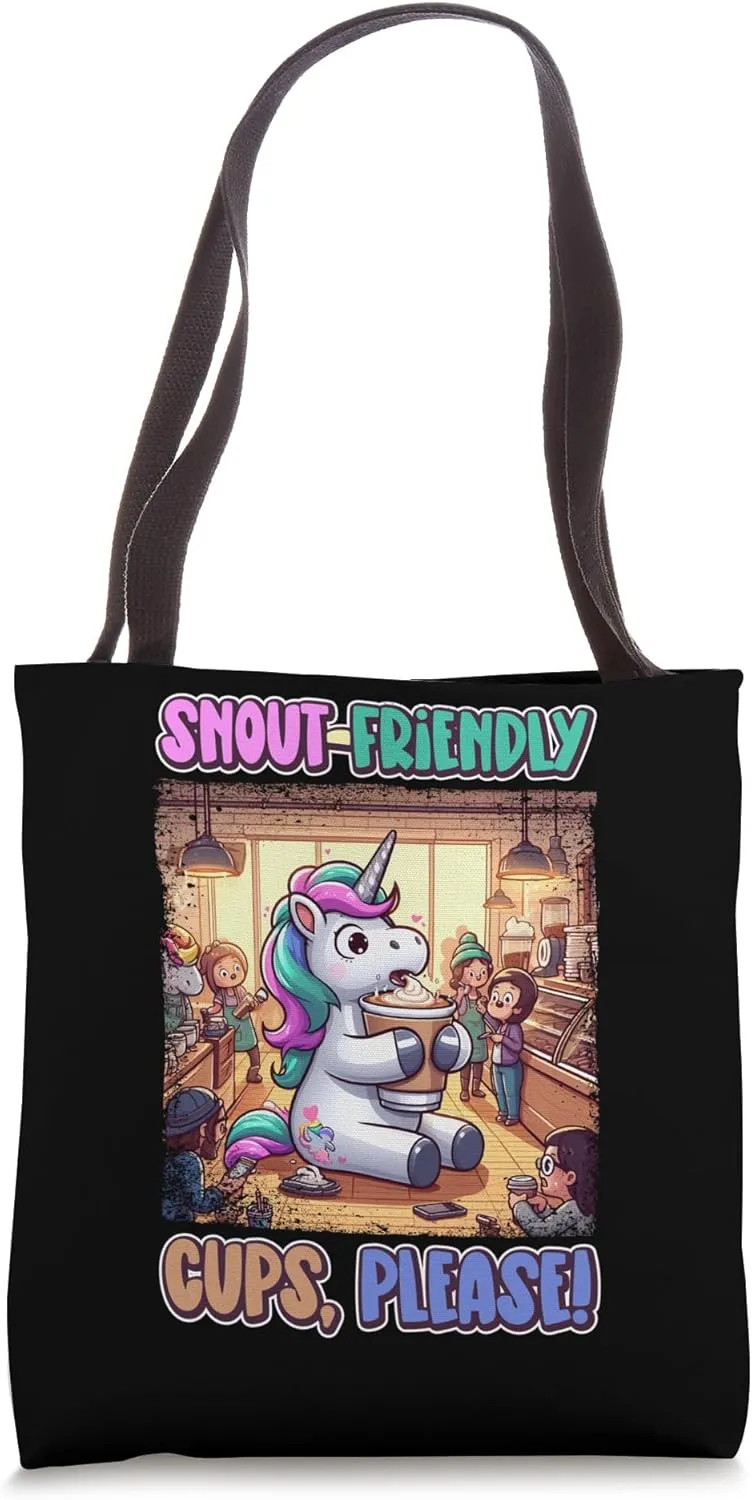 Snout-Friendly Cups Please Unicorn Tote Bag