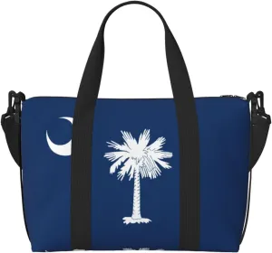 South Carolina Flag print Travel Duffel Bag,workout duffel bag, overnight shoulder Bag,Weekender Bag for Women Men