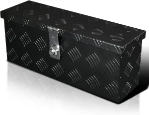 SPEC-D TUNING 20" Heavy Duty Black Aluminum Tool Box Truck Pickup Trailer Storage   Lock   Keys